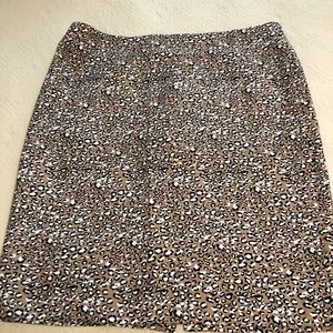 J crew leopard print skirt